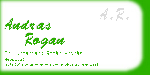 andras rogan business card